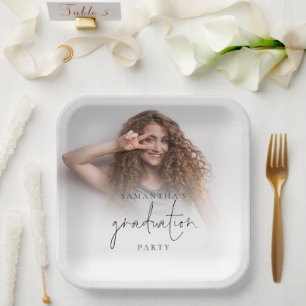 Assiettes En Carton Nom de photo simple Graduation de script