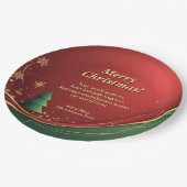 Assiettes En Carton Nom du groupe d'affaires Message Red Christmas Par (Angle)