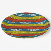 Assiettes En Carton Nom et âge Anniversaire Fête Celtique Bleu Rouge (Angle)