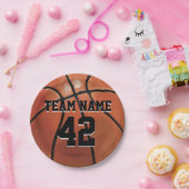 Assiettes En Carton Nom et numéro de l'équipe de basket-ball (Fête)
