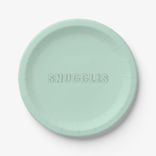 Assiettes En Carton Nom personnalisable "Snuggles" (Devant)