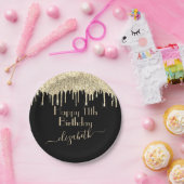 Assiettes En Carton Nom personnalisé + âge Parties scintillant de séch (Fête)