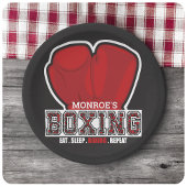 Assiettes En Carton NOM personnalisé Boxer Boxer Glove Prize