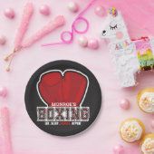 Assiettes En Carton NOM personnalisé Boxer Boxer Glove Prize (Fête)