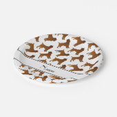 Assiettes En Carton Nom personnalisé bruxelles blanche griffon chiens (Angle)