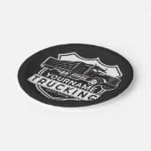 Assiettes En Carton NOM personnalisé Camions Big Rig Semi Trucker (Angle)