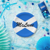 Assiettes En Carton Nom personnalisé Drapeau écossais % (Fête)