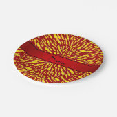 Assiettes En Carton Nom personnalisé éclair rouge boulons (Angle)