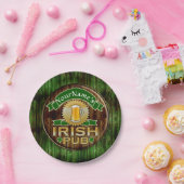 Assiettes En Carton Nom personnalisé Irish Pub Signer la Saint Patrick (Fête)