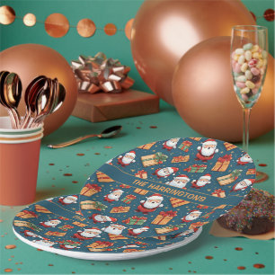 Assiettes En Carton Nom personnalisé Noël Père Noël