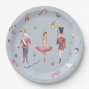 Assiettes En Carton Nom personnalisé Nutcracker Ballet Ballerina Noël
