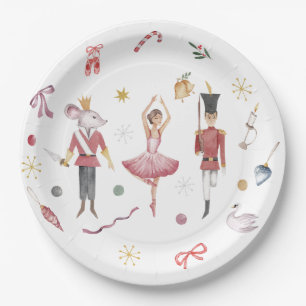 Assiettes En Carton Nom personnalisé Nutcracker Ballet Ballerina Noël