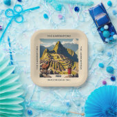 Assiettes En Carton Nom personnalisé Pérou Machu Picchu (Fête)