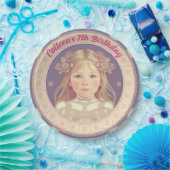 Assiettes En Carton Nom personnalisé & Plaques de papier rond d'annive (Fête)