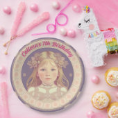 Assiettes En Carton Nom personnalisé & Plaques de papier rond d'annive (Fête)