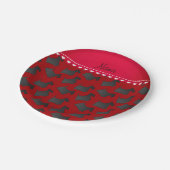 Assiettes En Carton Nom personnalisé red scottish terrier chiens (Angle)