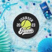 Assiettes En Carton NOM Personnalisé Tennis Lecteur Racket Ball Court (Fête)