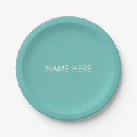 Nom personnalisé texte minimaliste lumière turquoi