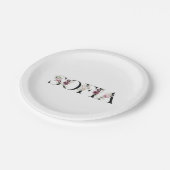 Assiettes En Carton Nom Sofia. (Angle)