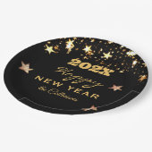 Assiettes En Carton Nom sur Festive Joyeux Nouvel An 9 en ronde (Angle)