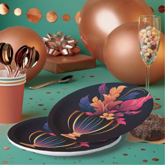 Assiettes En Carton NOMBRE DE VASE N° 2 Plaque papier (Multi)