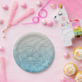 Assiettes En Carton Noms dans le mariage de Sand Beach (Fête)