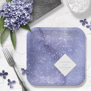 Assiettes En Carton Noms de l'aquarelle du mariage Peri ID954