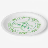 Assiettes En Carton Noms de mariée et de mariée ensemble (Angle)