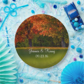 Assiettes En Carton Noms personnalisables Mariage de automne rustique  (Fête)