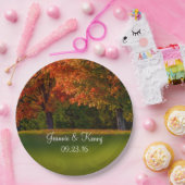 Assiettes En Carton Noms personnalisables Mariage de automne rustique  (Fête)