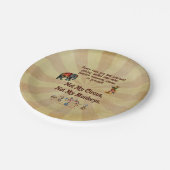 Assiettes En Carton Non mon cirque, non mes singes (Angle)