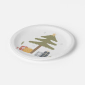 Assiettes En Carton Nordic Christmas Party Scandi sapin de Noël (Angle)