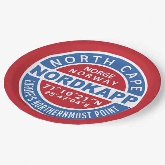 Assiettes En Carton NORDKAPP Plaques de papier norvégien (Angle)