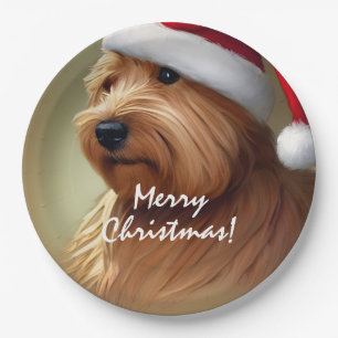 Assiettes En Carton Norfolk Terrier Noël