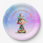 Assiettes En Carton North Pole Elf Celebration | Christmas Magic (Devant)