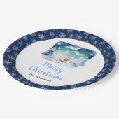 Assiettes En Carton Northern Lights Arctic Animals Merry Christmas (Angle)