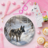 Assiettes En Carton Norvégien Elkhat Laisser Neige Noël (Fête)