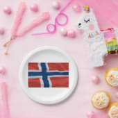 Assiettes En Carton Norway Flag Red And Blue (Fête)