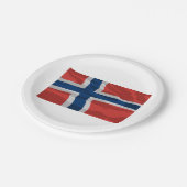Assiettes En Carton Norway Flag Red And Blue (Angle)