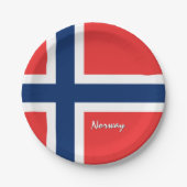 Assiettes En Carton Norwegian Plaques Drapeau, fête, sports, Norvège (Devant)