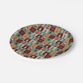 Assiettes En Carton Nostalgale Vintage Patchwork Quilt (Angle)