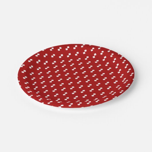 Assiettes En Carton Nostalgique Noël Script Motif Plaque en papier (Angle)