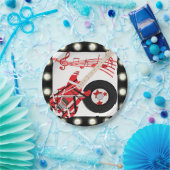 Assiettes En Carton Notes de disque et de musique de guitare avec la (Fête)