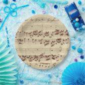 Assiettes En Carton Notes de musique ancienne - Feuille de musique Bac (Fête)