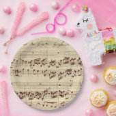 Assiettes En Carton Notes de musique ancienne - Feuille de musique Bac (Fête)