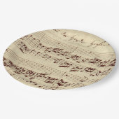 Assiettes En Carton Notes de musique ancienne - Feuille de musique Bac (Angle)