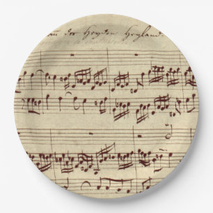 Assiettes En Carton Notes de musique ancienne - Feuille de musique Bac