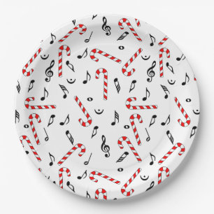 Assiettes En Carton Notes de musique sucre de canne