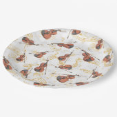 Assiettes En Carton Notes de musique Violon Noël (Angle)