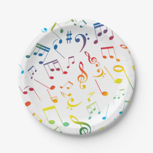 Assiettes En Carton Notes musicales 4